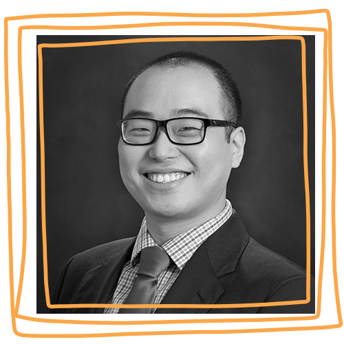 Gene Yoon in a frame illustration