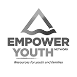 Empower Youth Network logo with tagline, "Resources for youth and families" below